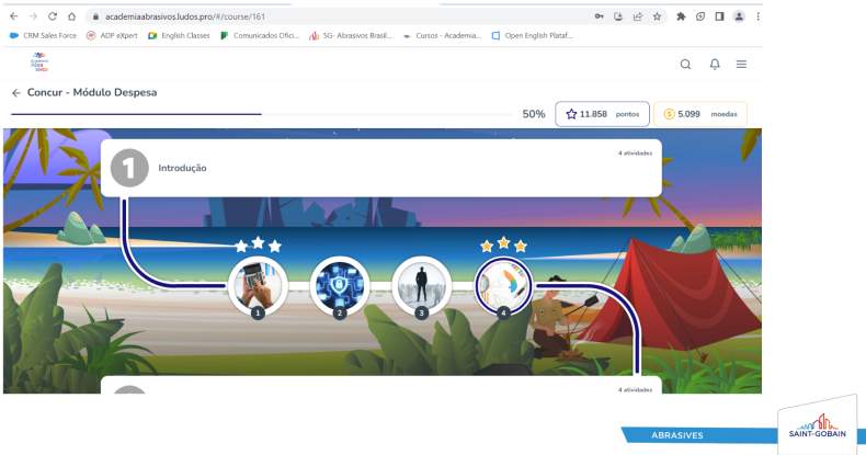 Imagem de tela da Univen Tech, da Saint Gobain
