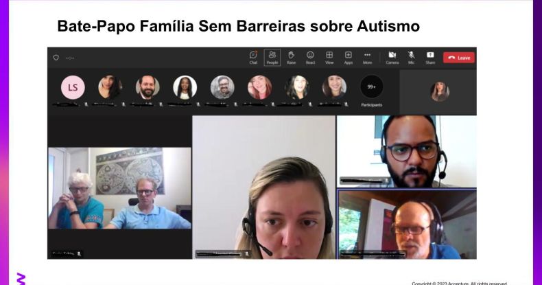 Funcionários participam do Famila Sem Barreiras, da Accenture